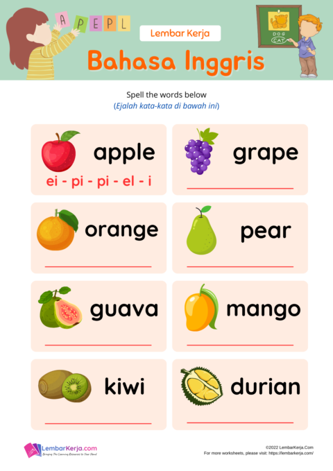 Materi Bahasa Inggris Untuk Anak TK - Itopiaspaces